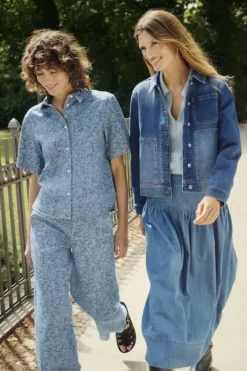 Part Two Nellia hame, medium blue denim