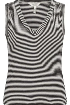 Part Two Nikkia toppi, french oak and navy stripe