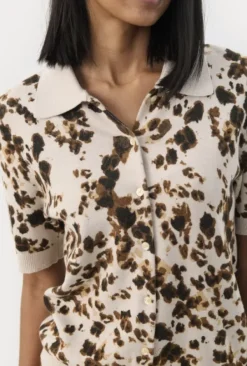Part Two Nimra pusero kauluksilla, leopard print