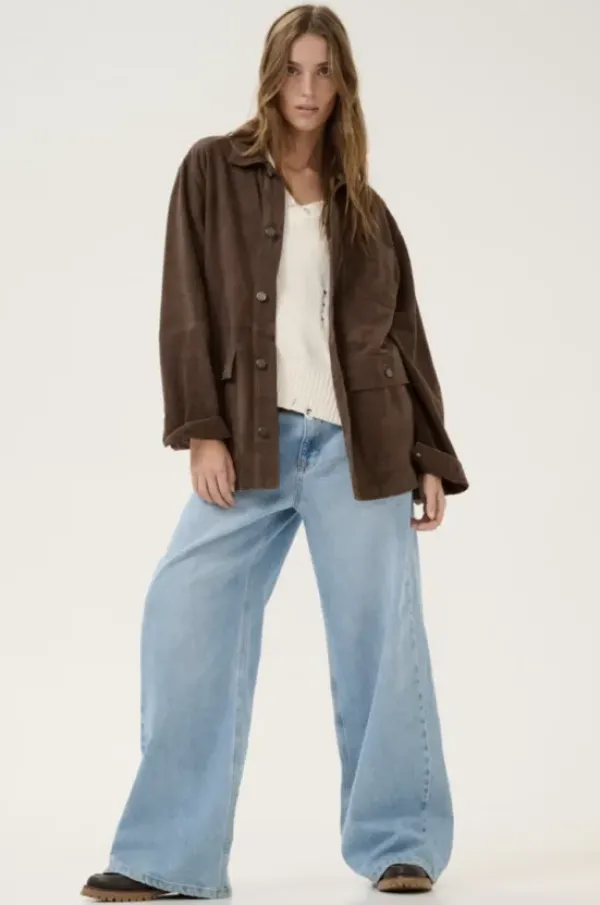 My Essential Wardrobe Olly Suede mokkatakki, delicioso