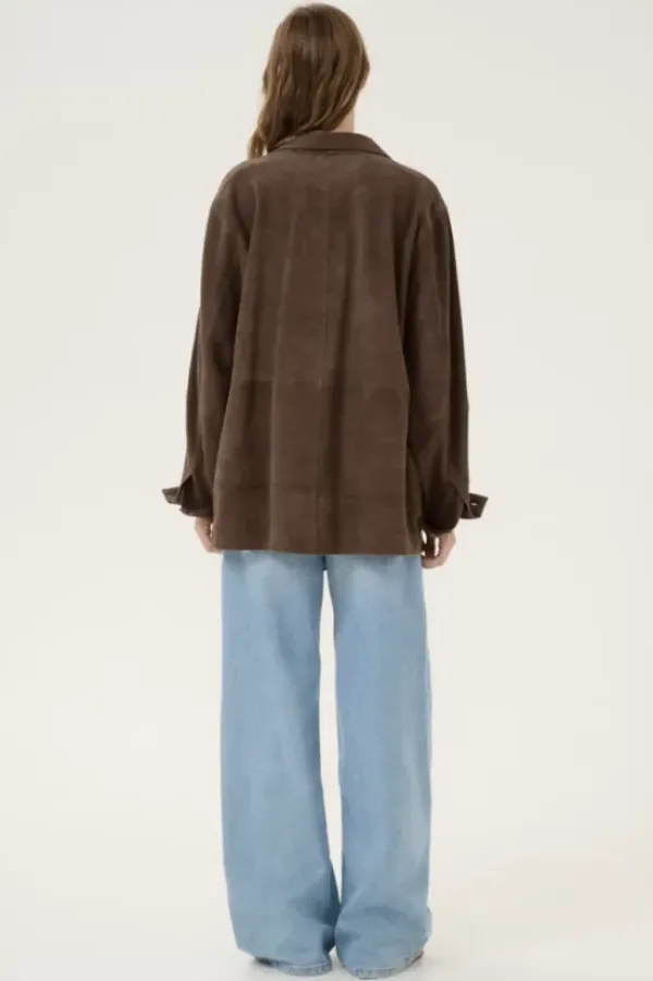 My Essential Wardrobe Olly Suede mokkatakki, delicioso