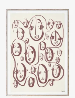 Paper Collective - Random Faces juliste, 30x40cm