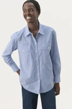 Part Two Parinaz paita, amparo blue stripe