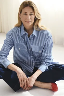 Part Two Parinaz paita, amparo blue stripe