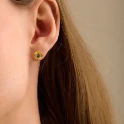 Pernille Corydon - Autumn Sky Earsticks 8mm, hopea