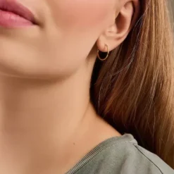 Pernille Corydon - Micro Plain Hoops, hopea 15mm