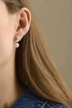 Pernille Corydon - Ocean Treasure nappikorvakorut, hopea