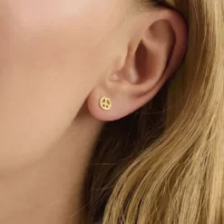 Pernille Corydon - Peace nappikorvakorut, hopea