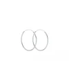 Pernille Corydon - Plain hoops korvakorut 30mm, hopea