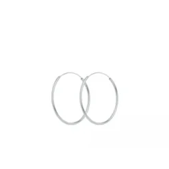 Pernille Corydon - Plain hoops korvakorut 30mm, hopea