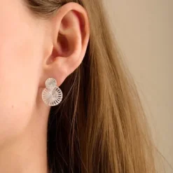 Pernille Corydon - Small Starlight Earrings 20mm, hopea