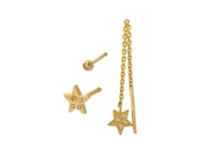 Pernille Corydon - Sparkling Star Earring box, kulta