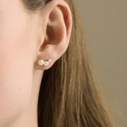 Pernille Corydon - Treasure nappikorvakorut, hopea