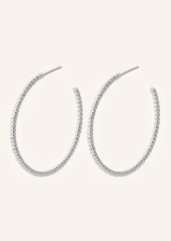 Pernille Corydon - Twisted Creoles korvakorut, hopea