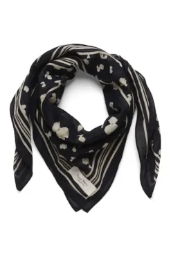 Part Two Phi huivi, navy blurred flower