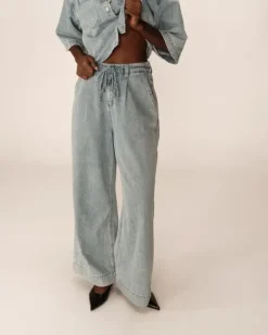 Cafe Latte Pompon farkut, skye blue