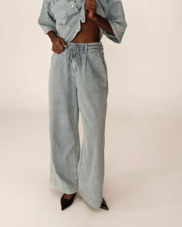 Cafe Latte Pompon farkut, skye blue