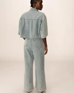 Cafe Latte Pompon farkut, skye blue