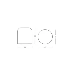 Tine K Home Pouf rahi 45x46, mocca