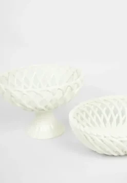 Olsson & Jensen Ruth jalallinen porsliinikori, luonnonvalkoinen