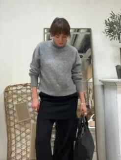 Samsoe&Samsoe - Nola pooloneule, grey melange