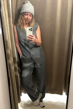 Samsoe&Samsoe - Saagneta housut, grey melange