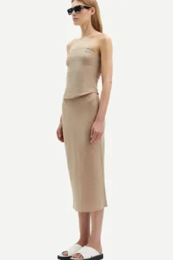 Samsoe&Samsoe - Saelynn toppi pellavaa, chinchilla