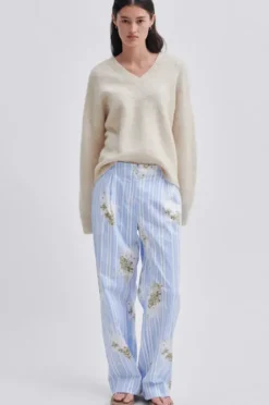 Second Female - Brook neule Loose V-Neck, brazilian sand