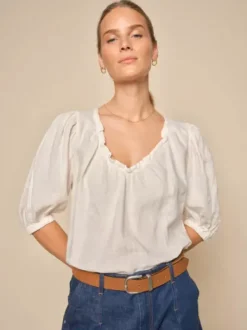 Mos Mosh Taissa pellavapaita, white