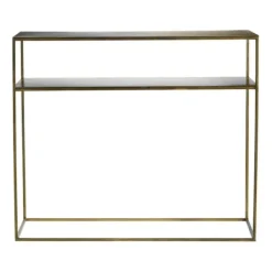 Tine K Home - metallinen konsolipöytä 35x100, honeygold
