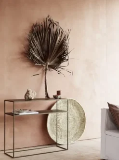 Tine K Home - metallinen konsolipöytä 35x100, honeygold