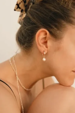 Joyem Venice Pearl Hoop korvakorut, kulta