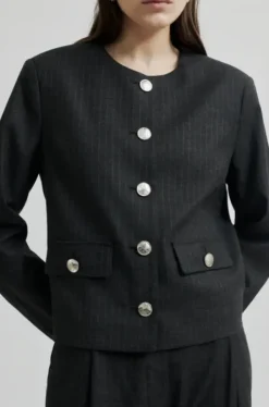 Second Female Wake lyhyt bleiseri, dark grey melange