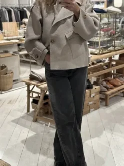 Second Female Walance lyhyt villakangastakki, beige melange