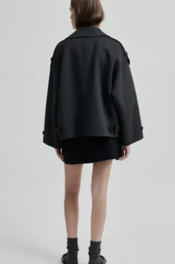 Second Female Walance lyhyt villakangastakki, dark grey melange