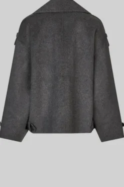 Second Female Walance lyhyt villakangastakki, dark grey melange