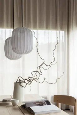 Watt & Veke Watt&Veke - Prisma 25 kattovalaisin pellavaa, white