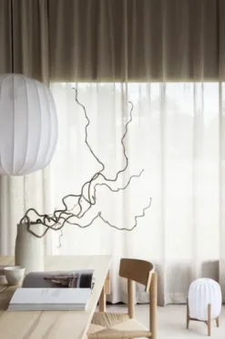 Watt & Veke Watt&Veke - Prisma 25 kattovalaisin pellavaa, white