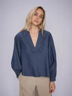 Mos Mosh Yen denim pusero, dark blue